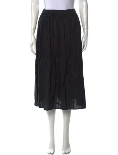 Pre-owned Sir Pleated Accents Midi Length Skirt In Black