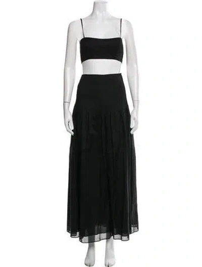 Pre-owned Sir Pleated Accents Skirt Set In Black