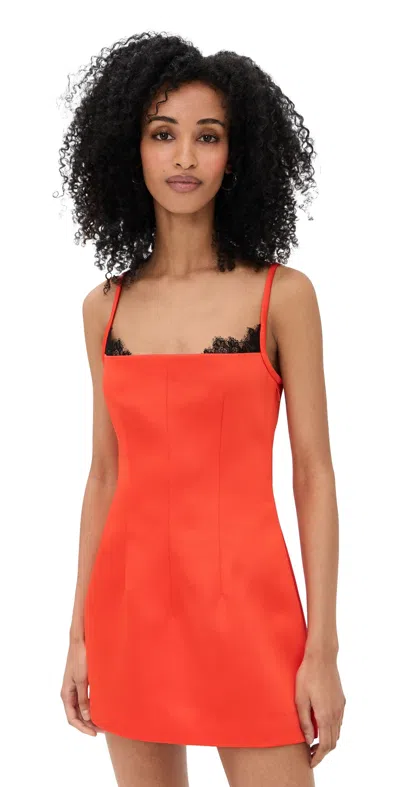 Sir Poppy Contoured Mini Dress Tangerine