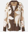 Sir Portia Silk Satin Pajama Shirt In Multicoloured