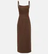 Sir Primrose Ruched Cotton Minidress In Brown