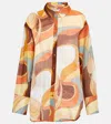 Sir Printed Cotton And Silk Shirt In Vista Print