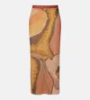 Sir Printed Mesh Maxi Skirt In Multi