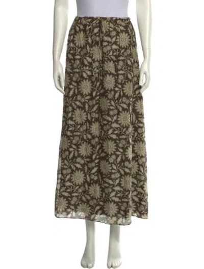 Pre-owned Sir Printed Midi Length Skirt In Brown