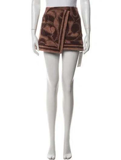 Pre-owned Sir Printed Mini Skirt In White