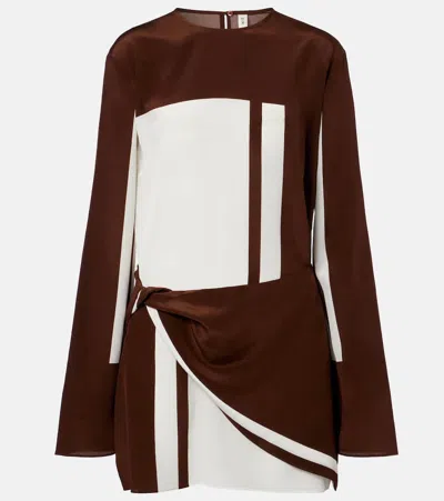 Sir Printed Silk Satin Minidress In Multi