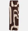 Sir Silk Freddie Wide-leg Trousers In Brown