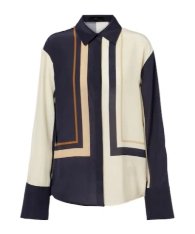 Sir Printed Silk Shirt In Black