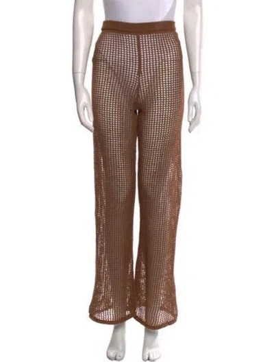 Pre-owned Sir Printed Wide Leg Pants In Brown