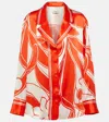 Sir Ramona Printed Silk Satin Shirt In Multicoloured
