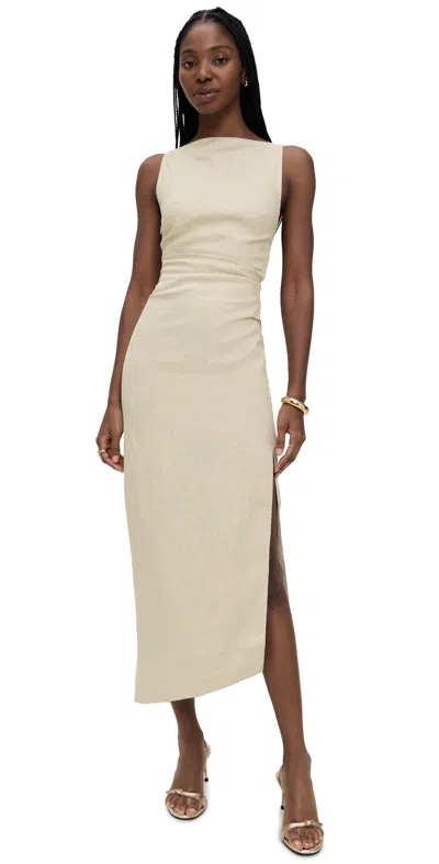 Sir Raquel Midi Dress Wheat In Neutral
