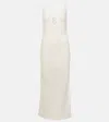 Sir Rayure Crochet Cotton Maxi Dress In Neutral