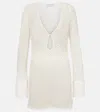 Sir Rayure Crochet Cotton Minidress In White