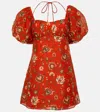 Sir Reyes Printed Cotton And Silk Minidress In Multicoloured