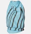 Sir Rioja Draped Striped Silk Crêpe Top In Blue