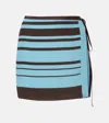 Sir Rioja Wrap Mini Skirt In Blue