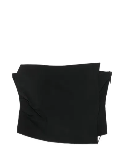 Sir Rivoli Pinstripe-panel Bandeau Top In Black
