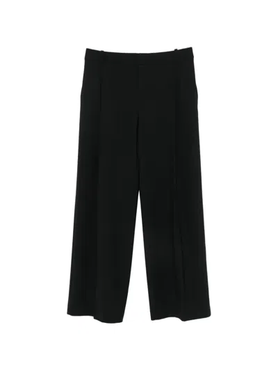 Sir Rivoli Pleated Wide-leg Trousers In Black