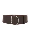 Sir Rocco Wide Leather Belt In Brown