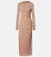 Sir Ruby Draped Sheer Maxi Dress