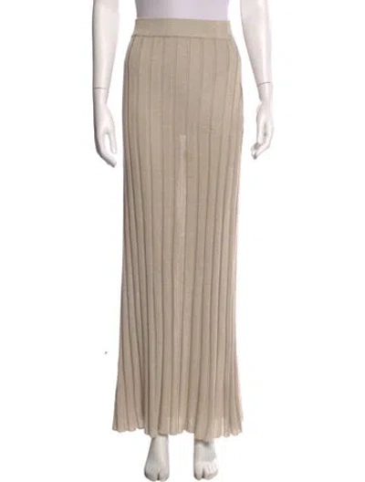 Pre-owned Sir Ruffle Embellishment Long Skirt In Neutral
