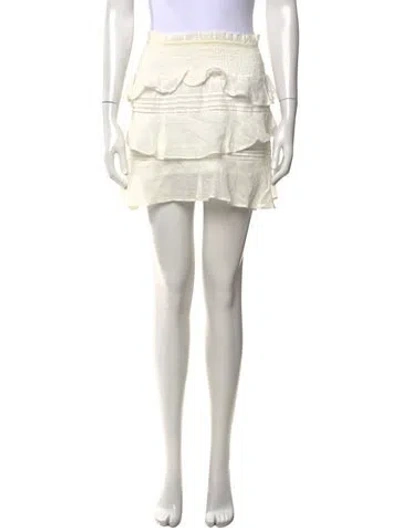 Pre-owned Sir Ruffle Embellishment Mini Skirt In Neutrals