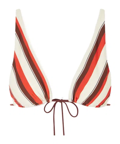 Sir Ruffled Bikini Top In White