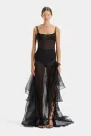 Sir Sage Silk Gown In Black