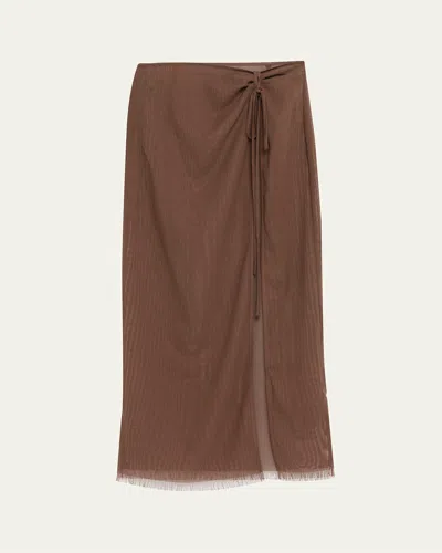 Sir Salina Midi Skirt In Brown