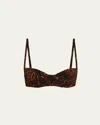 Sir Sandflower Floral Dawn Balconette Bikini Top In Sandflower Floral