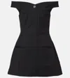 Sir Sandrine Off-shoulder Minidress In Black