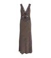 Sir . Satin-lace Astrid Cut-out Maxi Dress In Brown