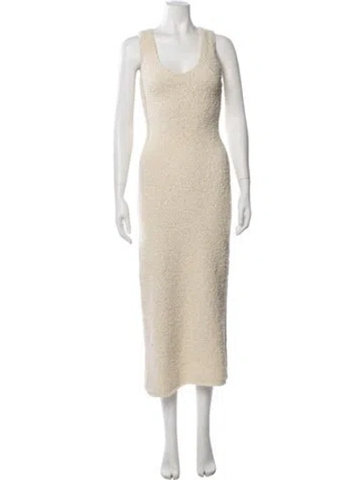 Pre-owned Sir Scoop Neck Long Dress In Neutrals