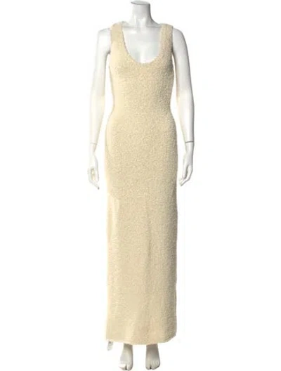 Pre-owned Sir Scoop Neck Long Dress W/ Tags In Yellow