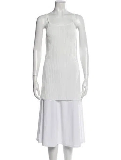 Pre-owned Sir Scoop Neck Sleeveless Top In White