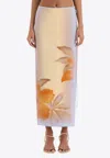 Sir Serene Floral Print Midi Skirt In Multicolor