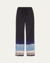 Sir Shoreline Stripe Mariner Silk Pants In Shoreline Stripe