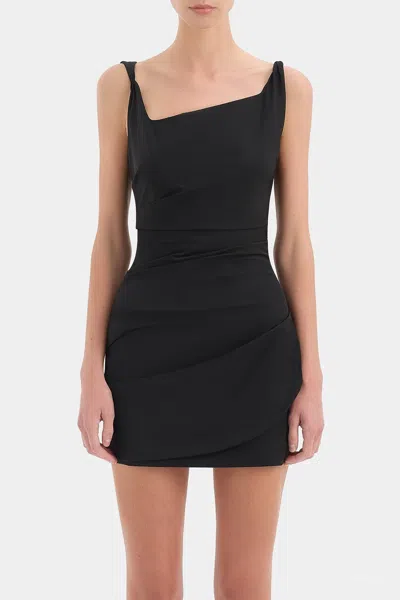 Sir Siella Twist Mini Dress In Black