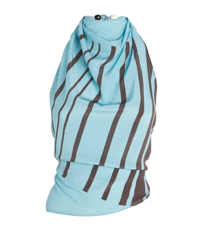 SIR SILK HALTERNECK BLOUSE