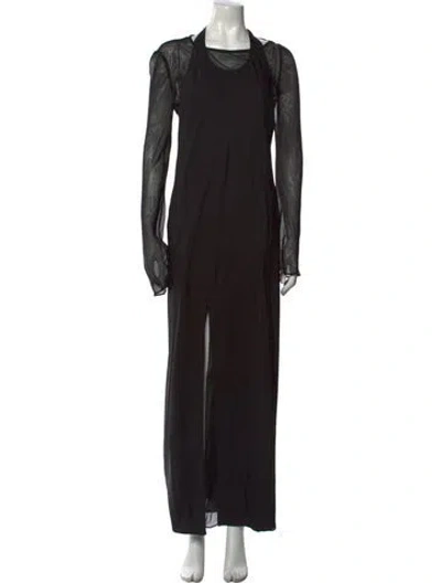 Pre-owned Sir Silk Long Dress In Black