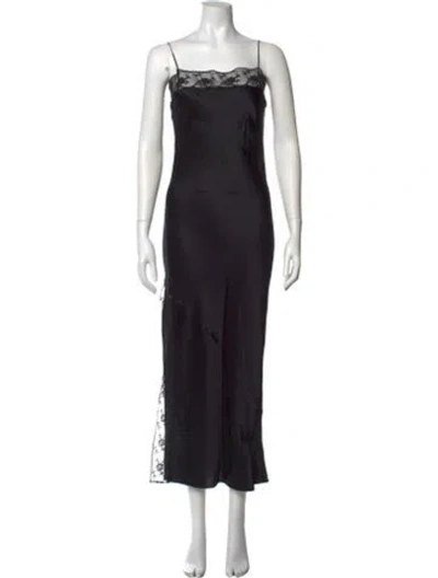 Pre-owned Sir Silk Long Dress In Black