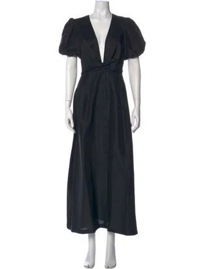 Pre-owned Sir Silk Long Dress In Black