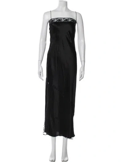 Pre-owned Sir Silk Long Dress In Black
