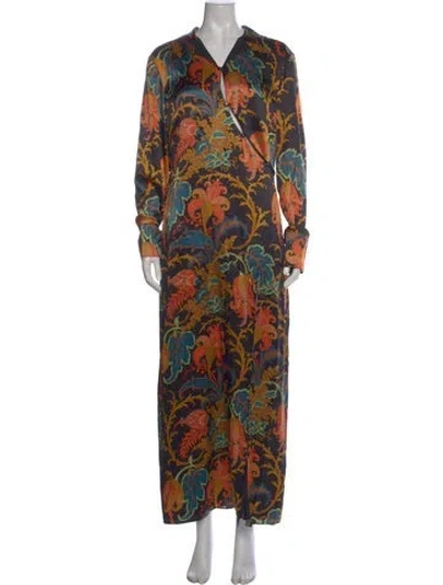 Pre-owned Sir Silk Long Dress In Black