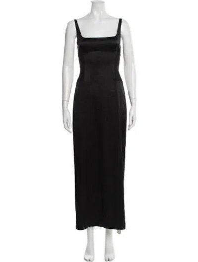 Pre-owned Sir Silk Long Dress In Black