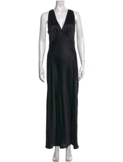 Pre-owned Sir Silk Long Dress In Black