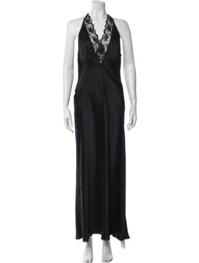 Pre-owned Sir Silk Long Dress In Black