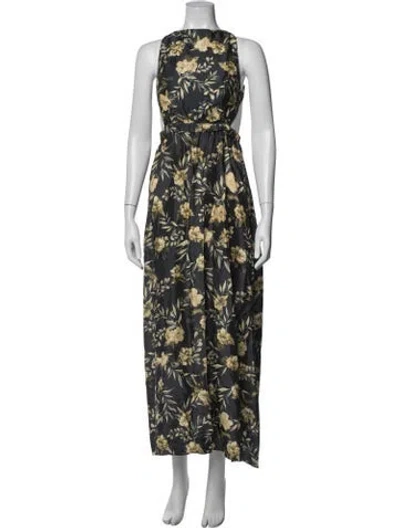 Pre-owned Sir Silk Long Dress In Black