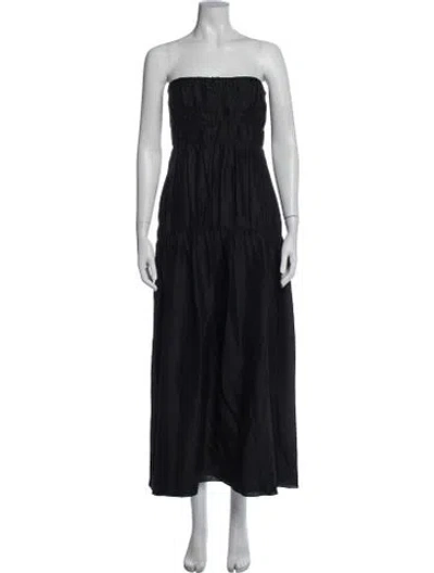 Pre-owned Sir Silk Long Dress In Black