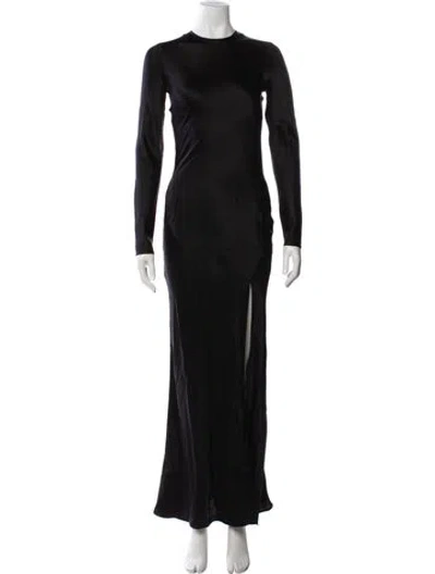 Pre-owned Sir Silk Long Dress In Black